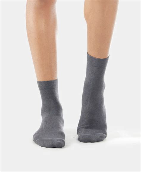 Buy Modal Cotton Ankle Length Socks with StayFresh Treatment - Gunmetal ...
