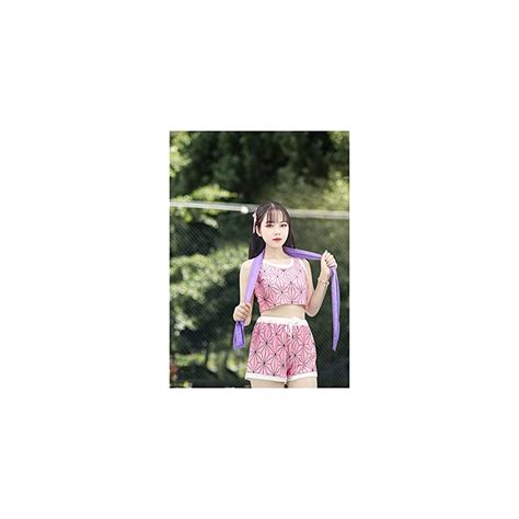 Buy DAZCOS Women's Anime Cosplay Sportswear Pajama for Tanjirou Zenitsu ...