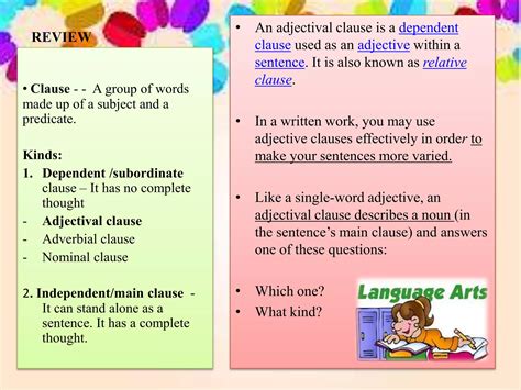 Adjectival clause | PPTX