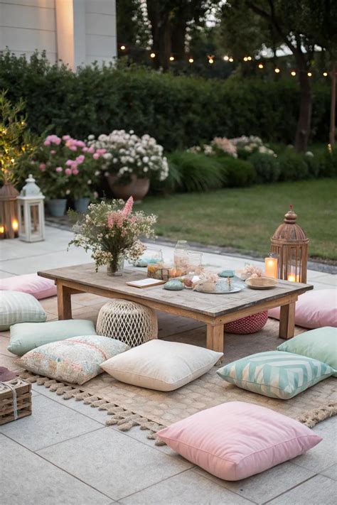 14+ Cozy Outdoor Floor Seating Ideas - Garden.eco