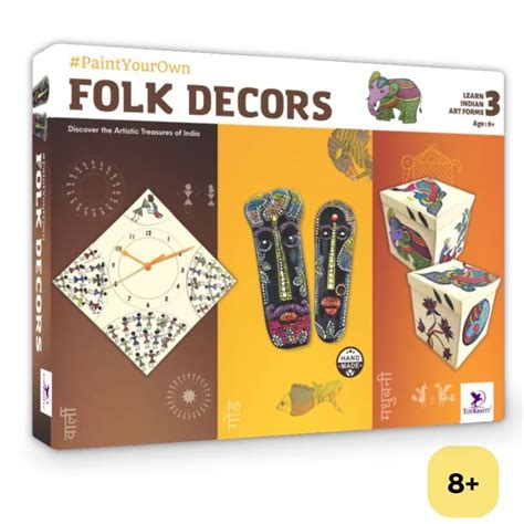 Art and Craft DIY Kit for Kids Ages 8-12, Learn 3 Indian Art Forms Mad ...