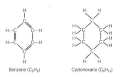 draw the structure of benzene and cyclohexane . - Brainly.in