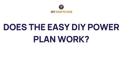 Image result for DIY Power Plan