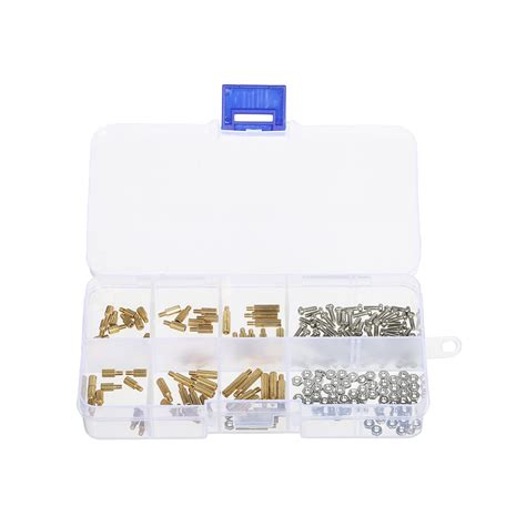 Buy 180-Piece M2 Male and Female Hex Brass Spacers Assortment Kit ...