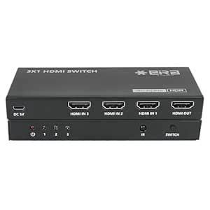 EIRA HDMI Switch 3x1 | Upto 4K 60HZ Supported | 3 HDMI inputs, 1 HDMI ...