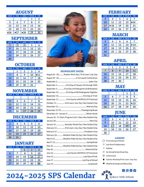 Spokane Public Schools Calendar 2025-2026 | Holiday Dates