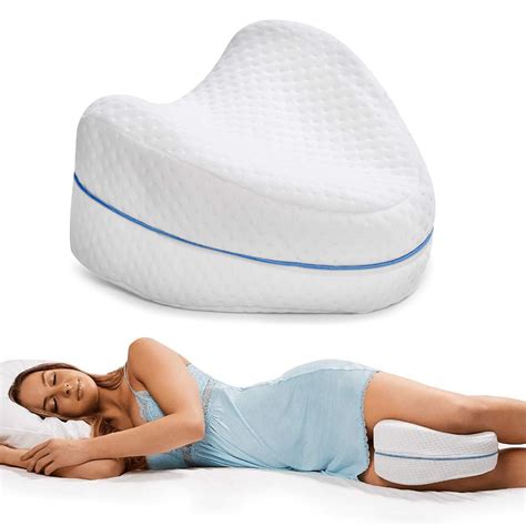 Memory Foam Knee Pillow Knee Pillow Side Sleep Leg Pillow Spinal Sciatica Leg Numbness Back Gel ...