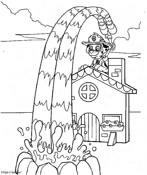 Paw Patrol Fire Truck Coloring Page