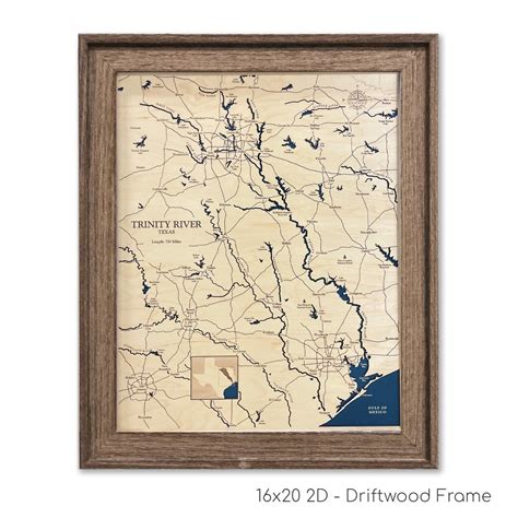 Trinity River Map, Texas Map, Dallas Map, Custom River Map, Custom ...