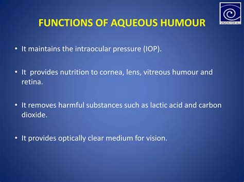 Aqueous humour products and drainage | PPTX