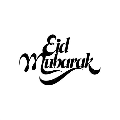 Premium Vector | Eid Mubarak typography text vector design