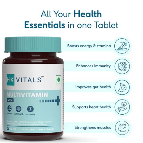 Buy HEALTHKART HK VITALS MULTIVITAMIN PLUS MEN, 30 TABLETS | DAILY ...