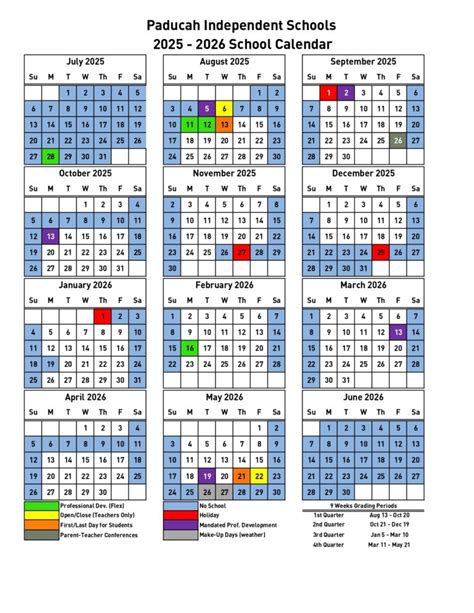 Paducah Public Schools ky Calendar 25-26 Revised [PDF] - EduCounty
