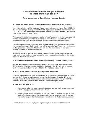 Tennessee Qualified Income Trust Form - Fill Online, Printable ...