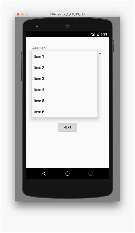 Image result for Android 5 Drop Down Menu