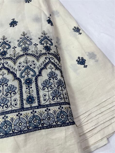 Buy embroidery fabric | Embroidered designer fabrics online – Akrithi
