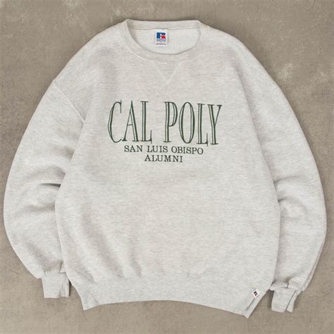Vintage 1990s Russell Athletic Cal Poly Sweatshirt Large Grey - Etsy