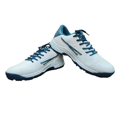 Buy Sega Parker Rubber Spikes Cricket Shoes for Men (White, 7) at Amazon.in