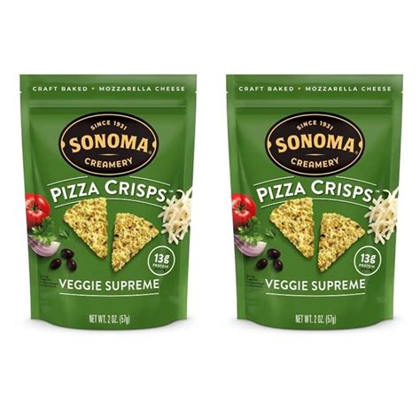 Sonoma Creamery Veggie Supreme Pizza Crisps 2oz (Pack of 2) - Walmart.com