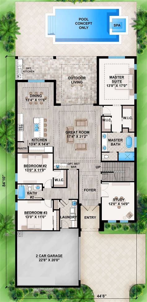 Coastal Plan - 3,001 Square Feet, 4 Bedrooms, 3 Bathrooms | Floor Plan ...