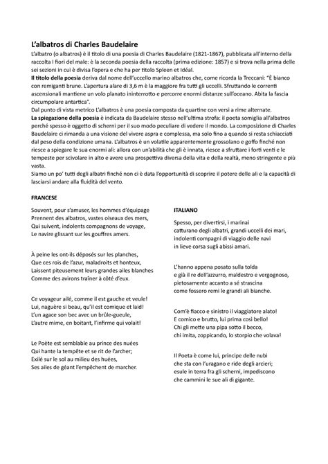 Charles Baudelaire L'albatros