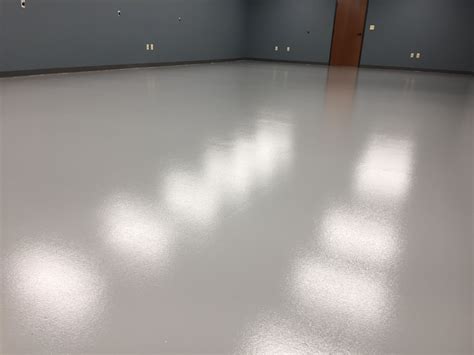 Customer wanted a solid grey floor coating in their shop. We ground the ...