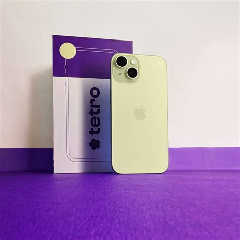 iPhone 15 (Yellow, Pre-loved) with Warranty – Tetro