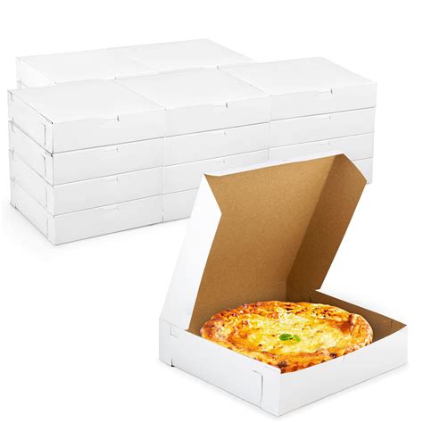 Buy [250 Pack] White Pie Boxes - 10x10x2.5 Inch Square Bakery Boxes for ...