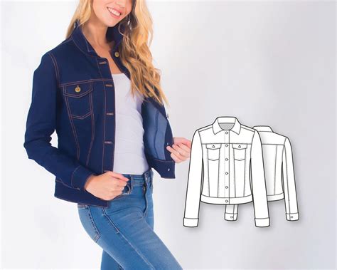 Pattern for Making Denim Jacket 的图像结果