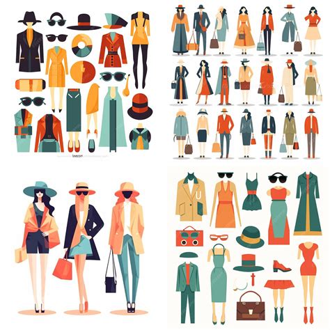 Premium Vector | Flat design vector fashion illustrations on white ...