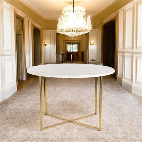 Lattice Bone Inlay Dining Table Grey – Luxury Handicrafts