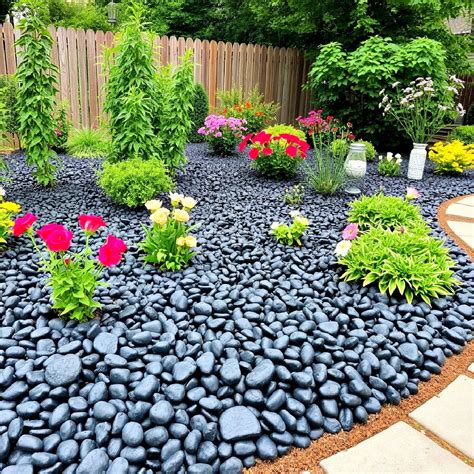 25 Black River Rock Landscaping Ideas To Copy