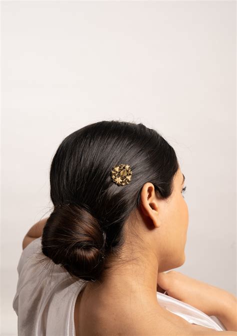 Abhi Gold Tone Silver Hairpin