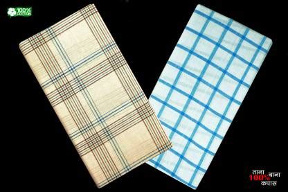 MKTG POINT Striped, Checkered White, Blue Lungi Price in India - Buy ...