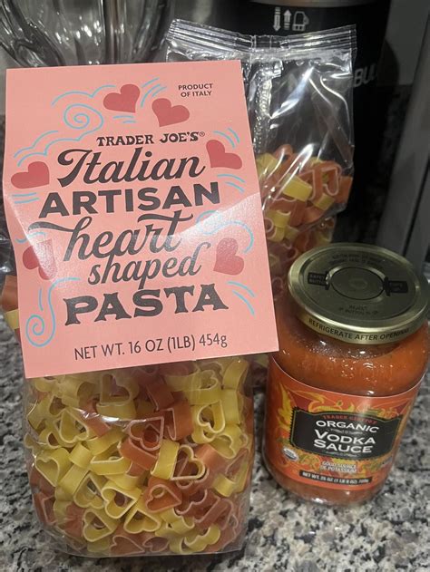trader joes heart shaped pasta & organic vodka sauce : r/traderjoes