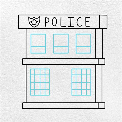 Draw a Police Station - HelloArtsy