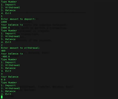 Bank Java Program 的图像结果