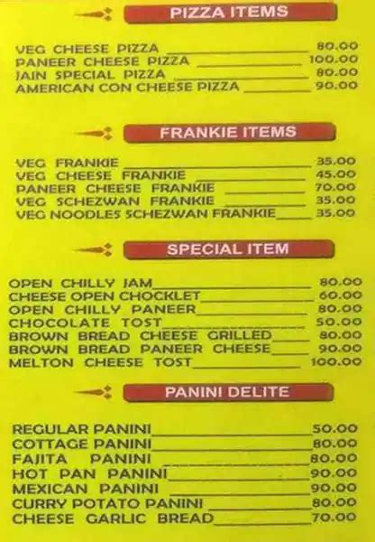 Menu at Brijwasi Toast & Grill Corner, Mumbai