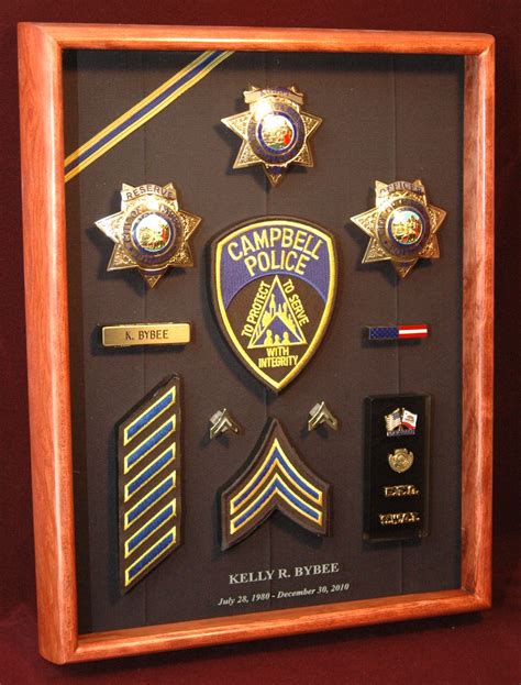 Campbell Police Retirement Shadow Box