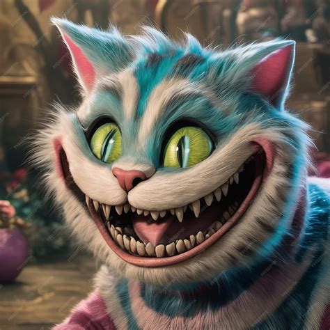 Premium AI Image | Cat from the movie Alice in Wonderland smiling