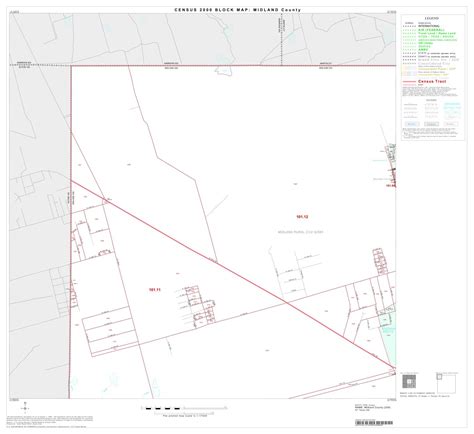 2000 Census County Block Map: Midland County, Block 1 - Side 1 of 1 ...
