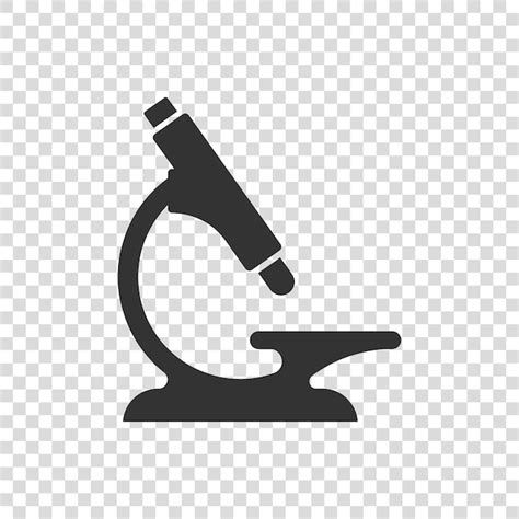 Microscope icon in flat style laboratory magnifier vector illustration ...