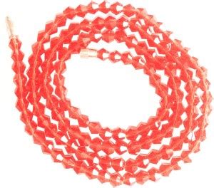 YouthPoint Red crystal chain Glass stone beads single line chain and ...