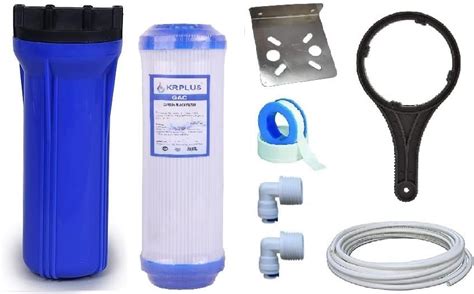 KRPLUS 10 Inch Jumbo Pre-Filter Housing 1/2" Inlet/Outet With 10 Micron ...