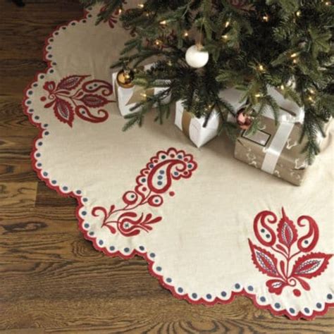 Bunny Williams Embroidered Tree Skirt | Ballard Designs