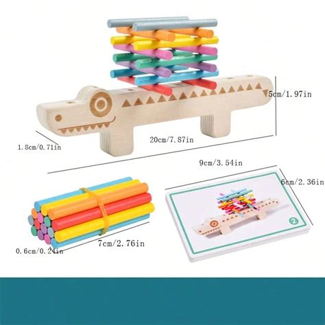 Montessori Educational Toys Fish Bones Matching Game, Balance Beams ...