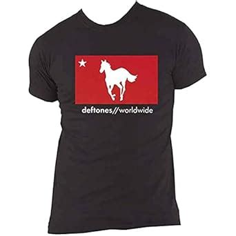 MERCH2ROCK Deftones Men's Distressed White Pony T-Shirt | Officially ...