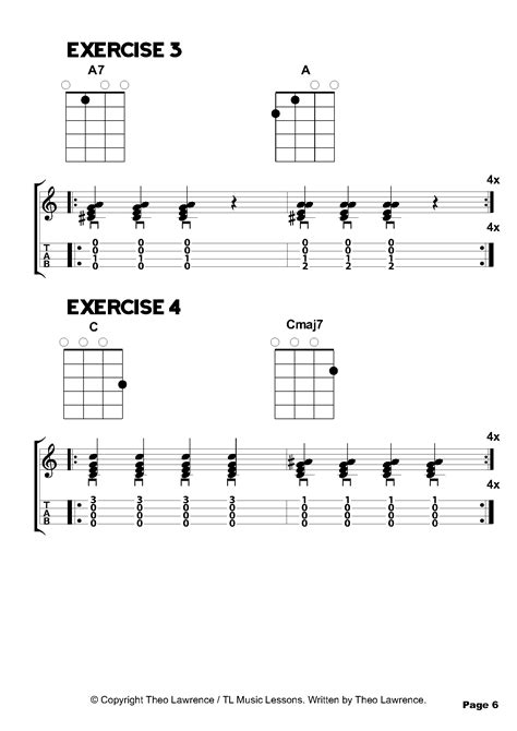 Beginners Ukulele Chord Exercises 3-4 of 50 - Learn Guitar For Free