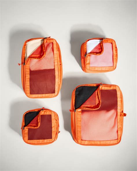 Packing Cubes in Orange (Coral) Set of 4 | Travel Accessories | Packing Organiser – Antler UK
