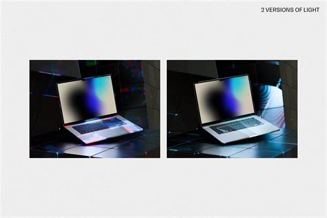 Free Neon Light MacBook Air Mockup PSD - PsFiles